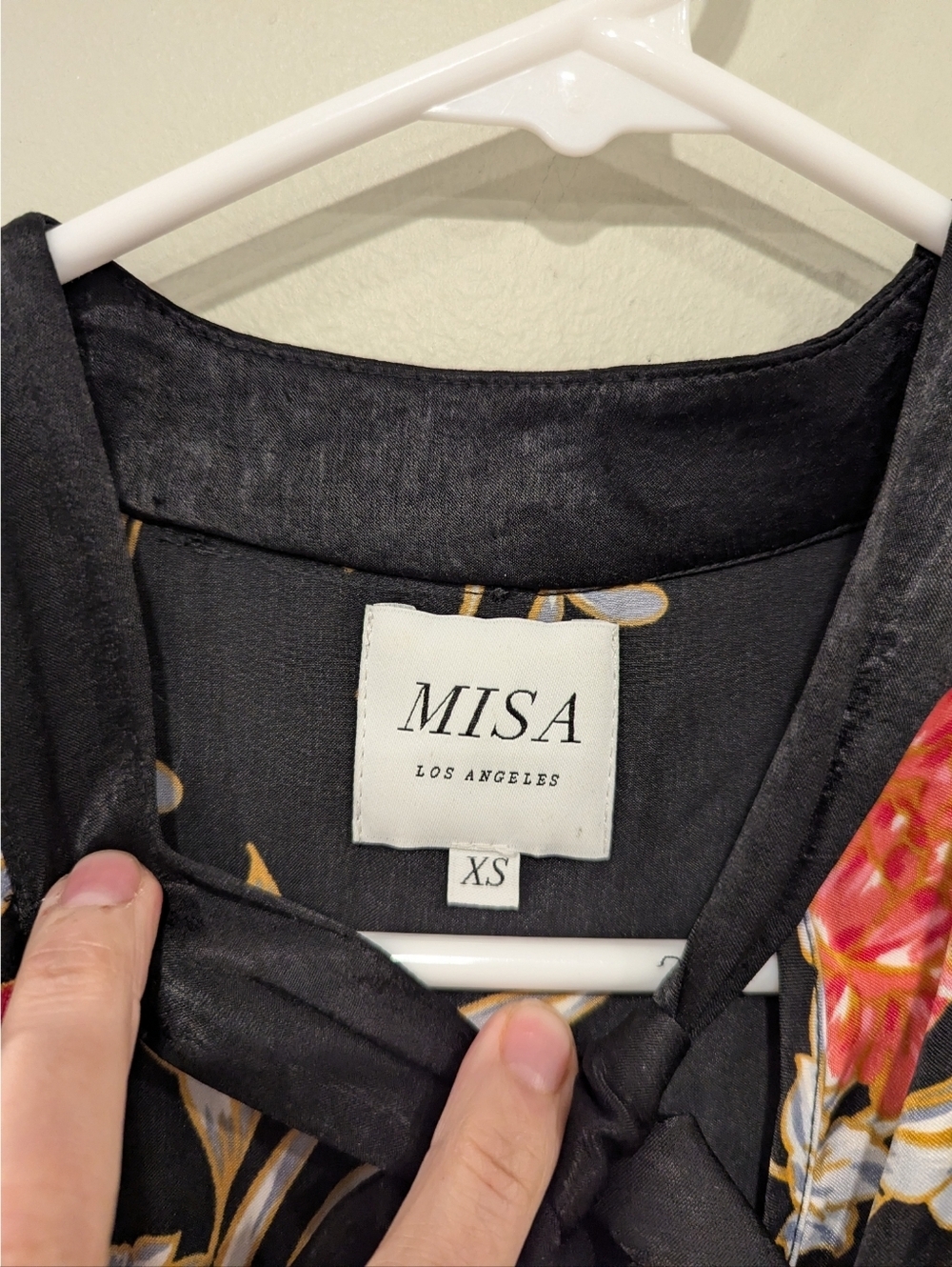 Misa Los Angeles Iyana Tie Neck Floral Mini Dress Size XS - Picture 6 of 8